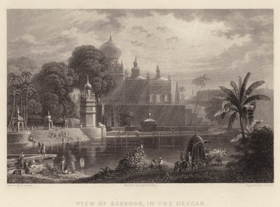Kilátás Sassoorra, a Deccanban (metszet) alkotó: William Purser