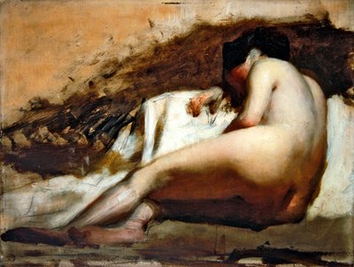 Akt tanulmány (olaj a fedélzeten) alkotó: William Quiller Orchardson