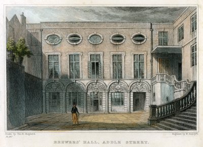 Brewers Hall, Addle Street, London City, 1831. alkotó: William Radclyffe