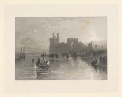 Caernarvon vára, Wales alkotó: William Radclyffe