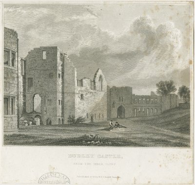 Dudley kastély – The Keep: acélmetszet, nd [c1831] alkotó: William Radclyffe