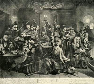 Szerencsejáték a Whites Clubban, 1734, 1925. alkotó: William Radclyffe