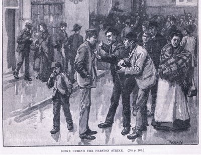Jelenet a Preston Strike idején 1856-ban alkotó: William Rainey