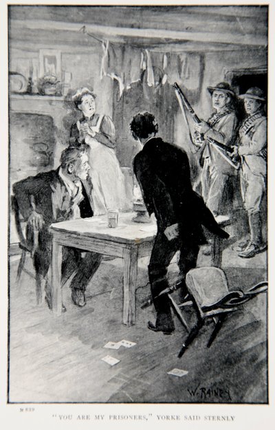Ti vagytok az én foglyaim - mondta Yorke szigorúan, egy illusztráció a Robertsszel Pretoriába című könyvből: A Tale of the South African War