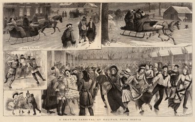 Korcsolyakarnevál Halifaxban, Új-Skóciában alkotó: William Ralston