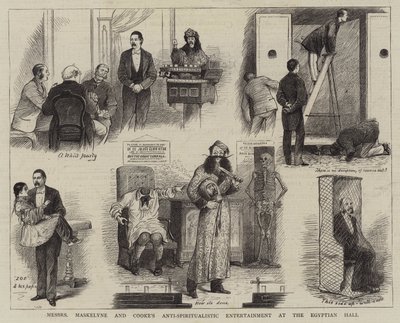 A Maskelyne és Cooke urak anti-spirituális szórakoztatása az Egyiptomi Csarnokban alkotó: William Ralston