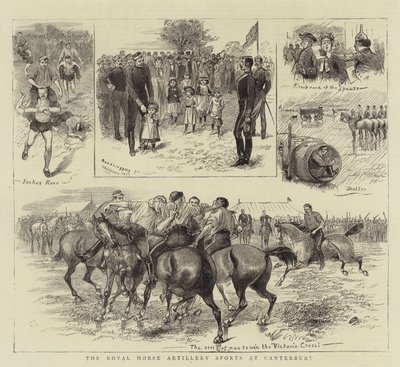 A Royal Horse Artillery Sports Canterburyben alkotó: William Ralston