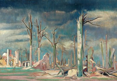 Avenue at Bourlon, nyugati front (olaj, vászon) alkotó: William Rothenstein
