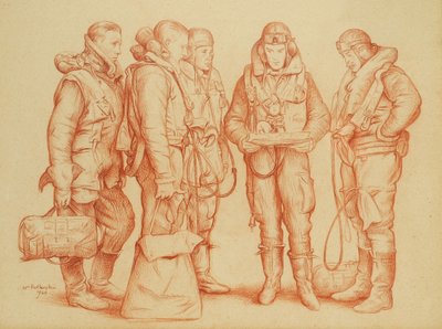 A Whitley Bomber legénysége alkotó: William Rothenstein