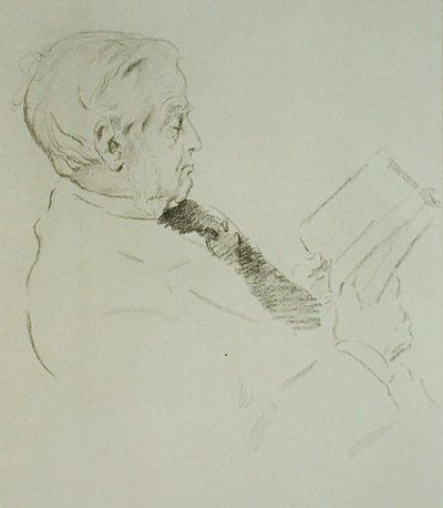 Max Muller (1823-1900) portréja (litho) alkotó: William Rothenstein