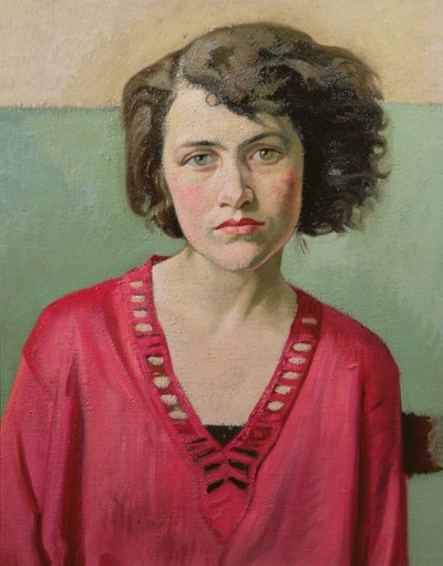 Egy rózsaszín ruhás lány portréja alkotó: William Rothenstein