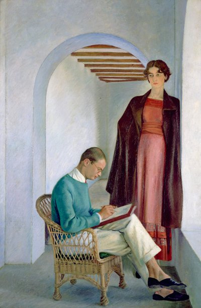 A művész fia és felesége avagy két figura egy belső térben, 1930-35 körül (olaj, vászon) alkotó: William Rothenstein