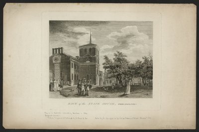 A philadelphiai államház mögött alkotó: William Russell Birch