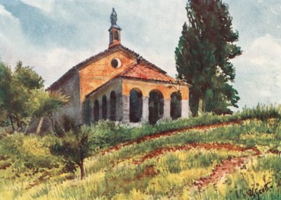 Templom Vallauris közelében (színes litográfia) alkotó: William Scott