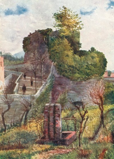Régi bástya, Sarzana (színes litográfia) alkotó: William Scott
