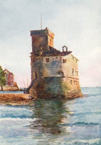 Régi torony, Rapallo (színes litográfia) alkotó: William Scott