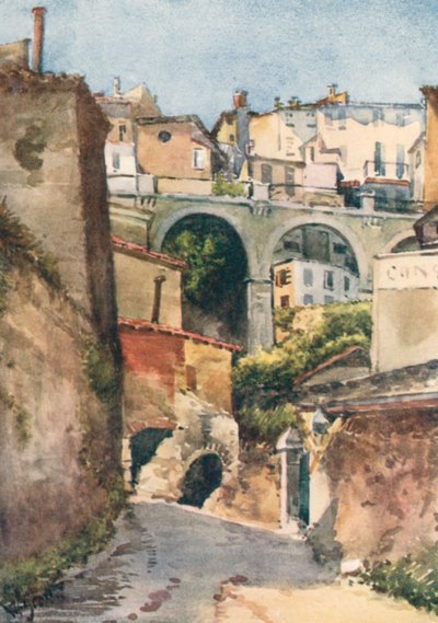 Grasse-i utca (színes litográfia) alkotó: William Scott