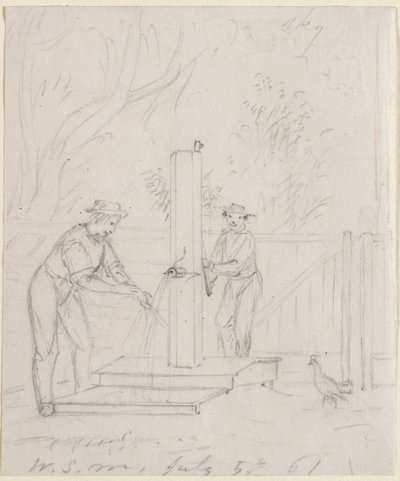 A szivattyúnál, 1861. alkotó: William Sidney Mount