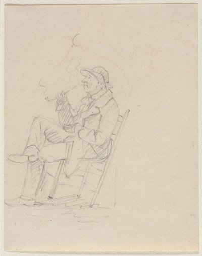Férfi pipázik alkotó: William Sidney Mount