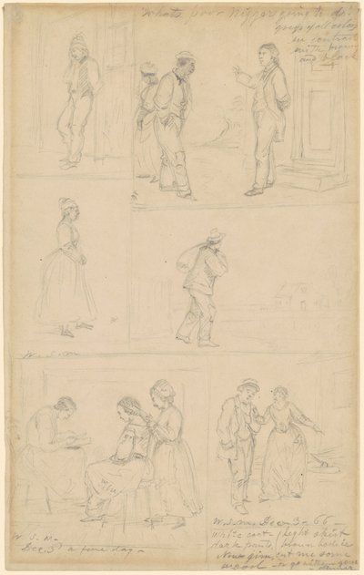 Figurális csoportok tanulmányozása alkotó: William Sidney Mount