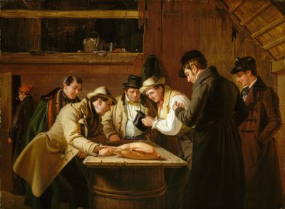 A tombola (sorsolás a libáért) alkotó: William Sidney Mount