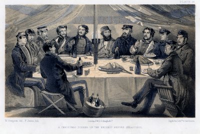 Karácsonyi vacsora a Sebastopol előtti magaslatokon, 1850 körül. alkotó: William Crimea Simpson