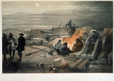 Egy csendes éjszaka az akkumulátorokban, 1855 alkotó: William Crimea Simpson
