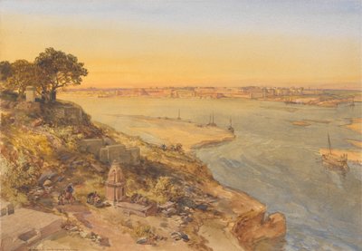 Allahabad, a Jumna jobb partjáról alkotó: William Simpson
