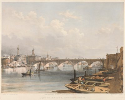 London Bridge a híd felett alkotó: William Simpson