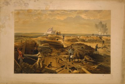 A Redan belseje a bal oldaláról, 1855 alkotó: William Crimea Simpson