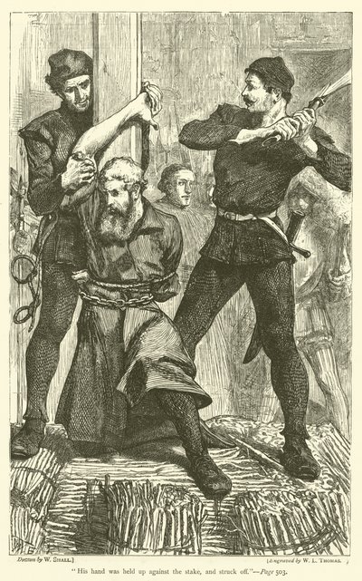 Kezét a karónak tartották, és leütötték alkotó: William Small