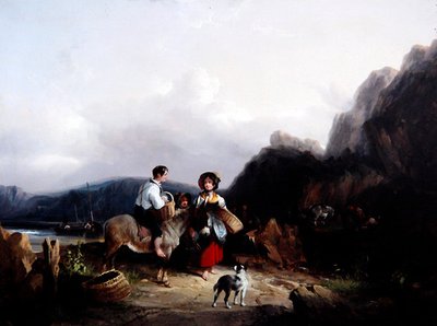 Tengerparti táj (olaj, vászon) alkotó: William Snr. Shayer