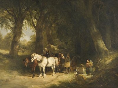 The Timber Wagon (olaj, vászon) alkotó: William Snr. Shayer