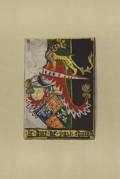 Sir Edmond Plantagenet of Langley, Cambridge grófja és York hercege, 1361-1402 (chromolitho) alkotó: William St John Hope