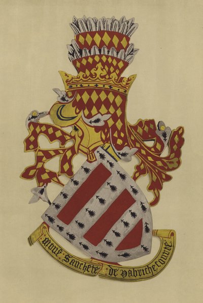 Sir Sanchet Dabrichecourt, 1348-c 1360 (chromolitho) alkotó: William St John Hope