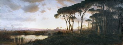 Ostia vára Castel Fusano fenyőerdőjéből nézve, 1881 alkotó: William Stanley Haseltine