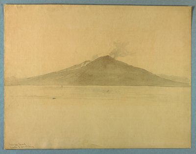 A Vezúv tanulmányozása Sorrentóból, Olaszországból alkotó: William Stanley Haseltine