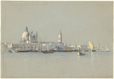 Kilátás a Giudecca-csatornán át a Salute felé és a Szent Márk-toronyra alkotó: William Stanley Haseltine