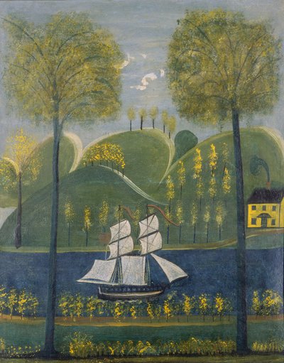 Under Full Sail, 19. század második negyede (olaj és kazein () gipszre és lécre) alkotó: William Stephen Coleman