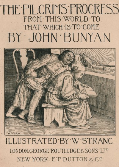 Bunyans felesége a Bibliát olvassa neki, c1916. alkotó: William Strang
