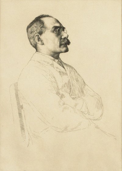 Rudyard Kipling portréja 1865-1936. alkotó: William Strang