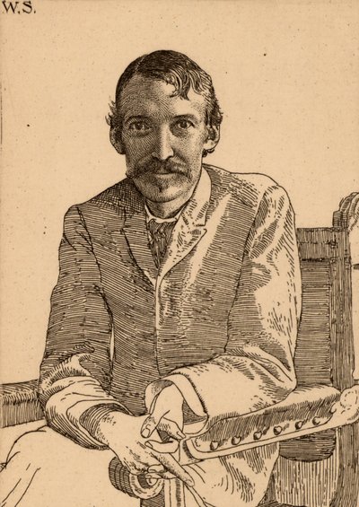 "Robert Louis Balfour Stevenson (1850-1894) skót író alkotó: William Strang