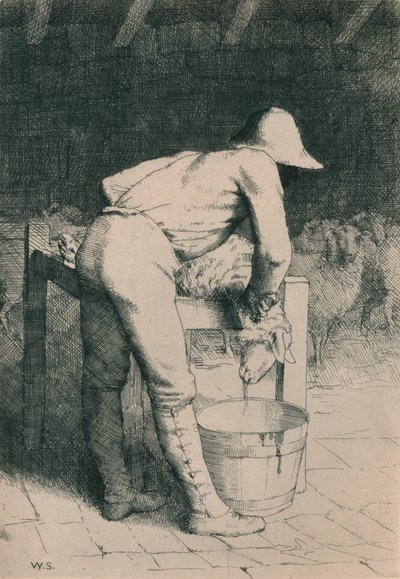 A hentes és a bárány, c1916 alkotó: William Strang