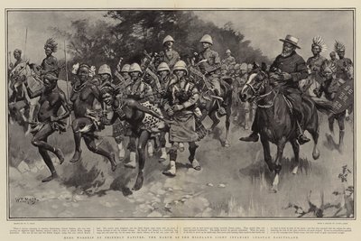 A barátságos bennszülöttek hősimádata, a felföldi könnyűgyalogság vonulása Basutolandon keresztül alkotó: William T. Maud