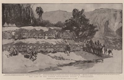 A Gordon-felvidékiek tábora bombázás közben alkotó: William T. Maud