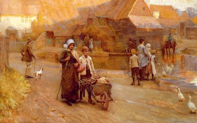 A régi malom, Surrey alkotó: William Teulon Blandford Fletcher