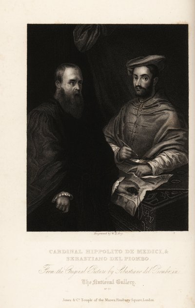 Sebastiano del Piombo, a magas reneszánsz és a korai manierista korszak olasz festőjének portréja, 1485-1547 körül, Ippolito de