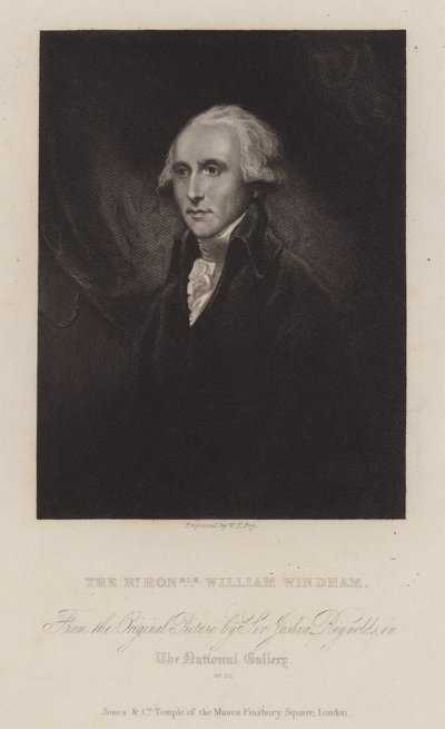 William Windham, angol whig politikus (metszet) alkotó: William Thomas Fry