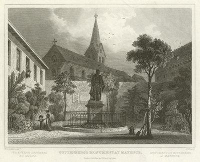 Guttenberg emlékműve Mayence-ben alkotó: William Tombleson