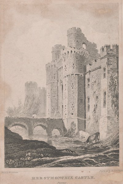 Herstmonceux kastély, Sussex alkotó: William Tombleson